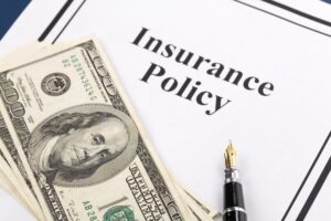 Insurance documents and money